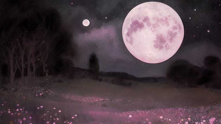 Full Moon April 2024 ~ Resurrection Pink Moon By Darkstar Astrology